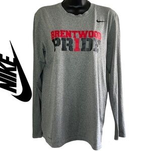 Nike Women’s Gray Brentwood Pride Dri-Fit Athletic Cut Long Sleeve Tee Size S
